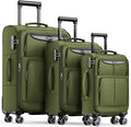 SHOWKOO Luggage Sets 3 Piece Softside Expandable Lightweight Durable Suitcase by SHOWKOO