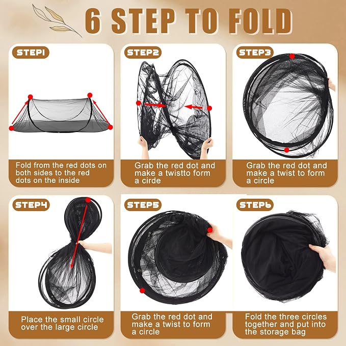 2 Pcs Large Pop up Mosquito Tent Portable Foldable Mosquito Bug Net - Image 6