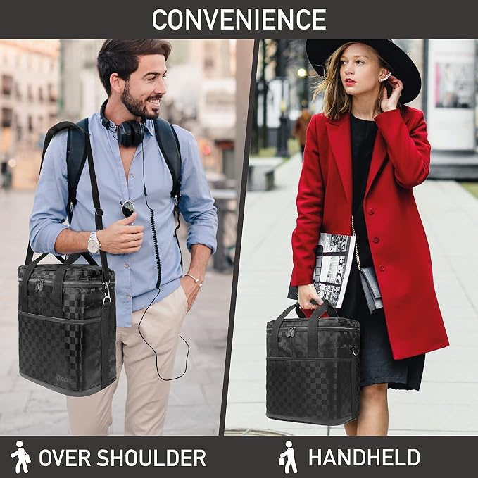 opux 6 Bottle Carrier Tote | Insulated Padded Wine Cooler Bag - Image 6