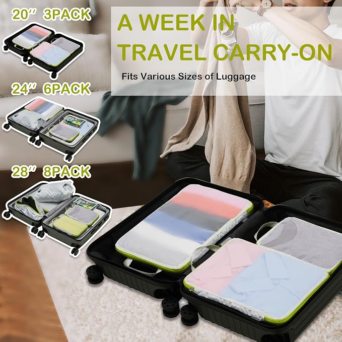 Cipway Mesh Compression Packing Cubes, Ultralight See Through Luggage Organizer - Image 7