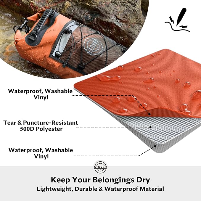 STOVER 5/10/25/30/40/55L Waterproof Backpack- Floating Dry Bag - Image 2