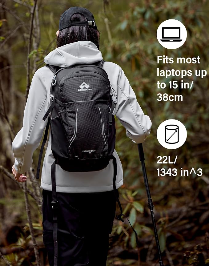 Pioneer Camp Hiking Backpack 22L Small Hiking Hydration Gear Lightweight - Image 7