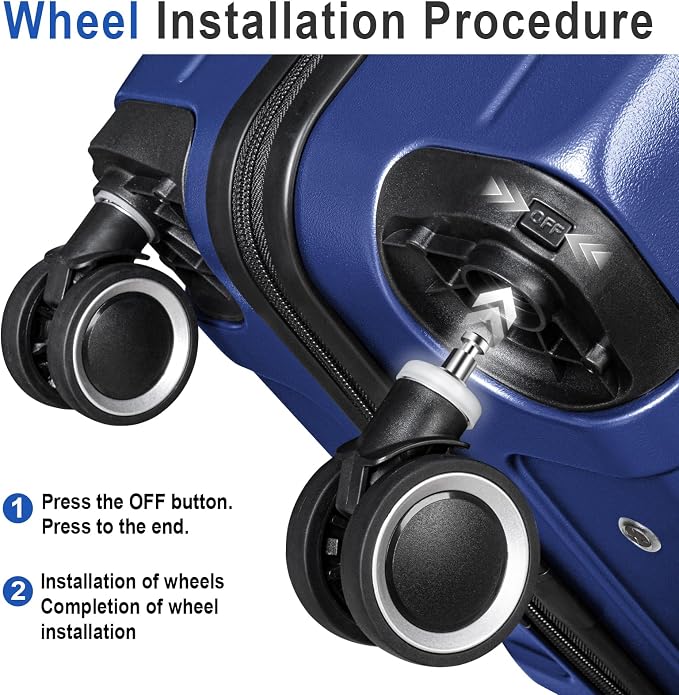 Luggage Sets 3 Piece, ABS Lightweight 20in/24in/28in Luggage, Expandable Carry - Image 6