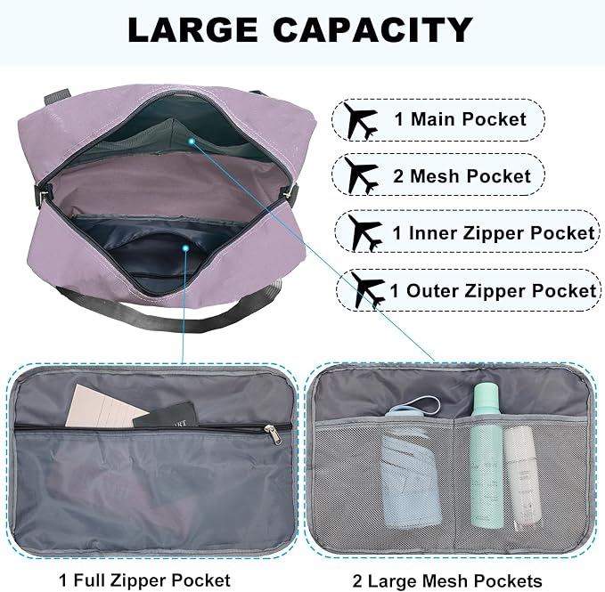 Foldable Carry on Luggage Bag 22x14x9 Personal Item Bag - Image 3