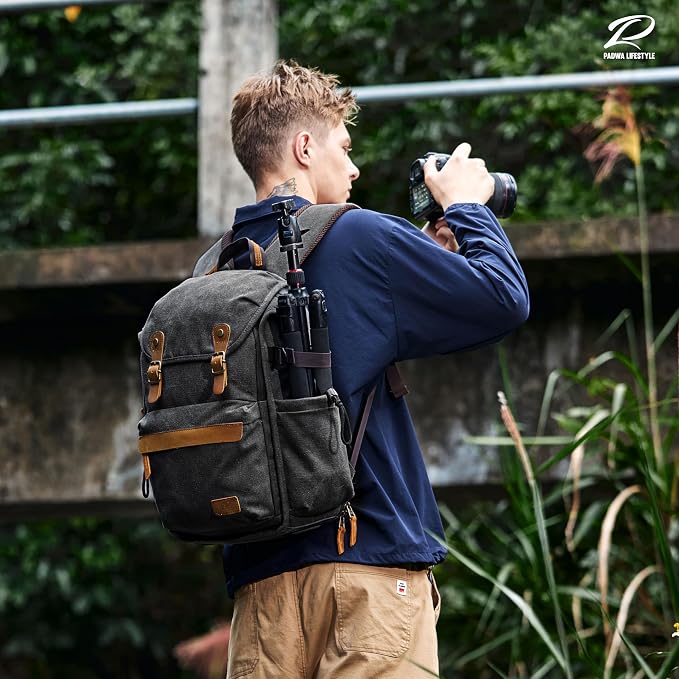 Padwa Lifestyle Black Camera Backpack - Image 2