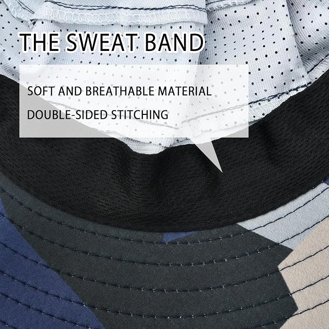 Sun Hats for Men Women Fishing Hat UPF 50+ Breathable Wide Brim Bucket Hats - Image 5