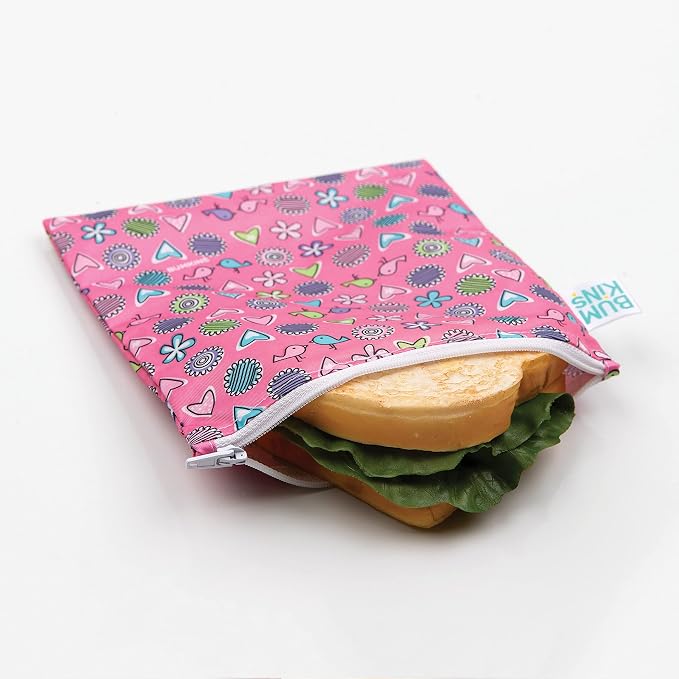Bumkins Reusable Sandwich and Snack Bags, - Image 2