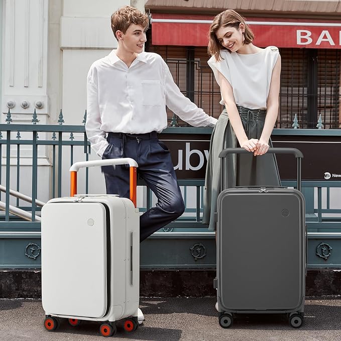mixi Checked Luggage Wide Handle Luxury Design Rolling Travel Suitcase PC - Image 5