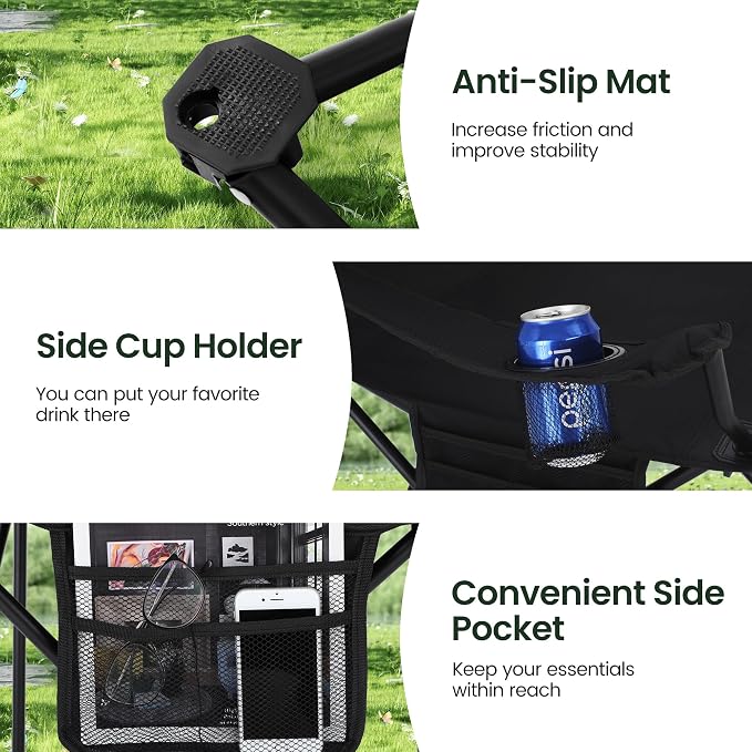 HIGH POINT SPORTS 2 Pack Portable Camping Chair - Image 7