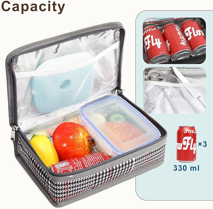 FlowFly Small Insulated Lunch box Portable Soft Bag Mini Cooler Thermal Meal - Image 5