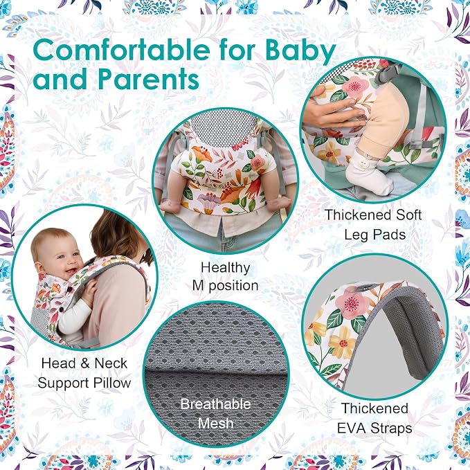 Newborn Baby Front Carrier Backpack, Toddler Baby Body Carrier, 7-66 Lbs - Image 3