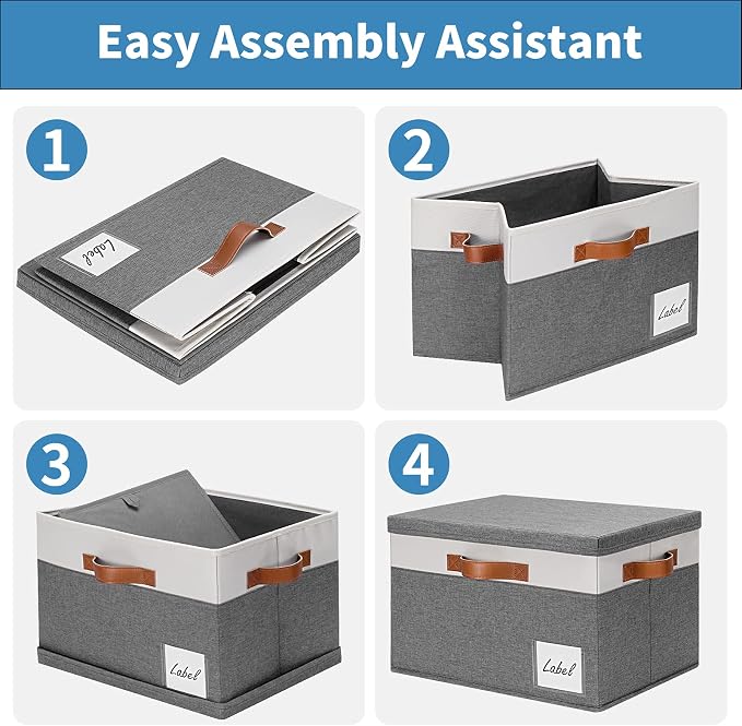 GhvyenntteS 6 Pack Fabric Storage Bins - Image 5