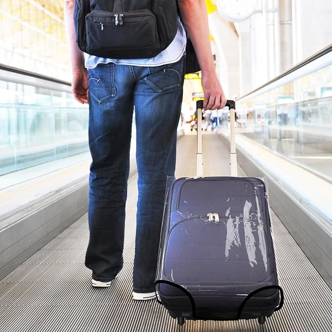 HYPER VENTURE Clear PVC Luggage Cover Full Transparent Suitcase Protector Fits - Image 7