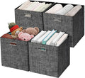 Posprica Collapsible Storage Cubes, 11×11 Heavy Duty Fabric Stroage Basket Bins by Posprica