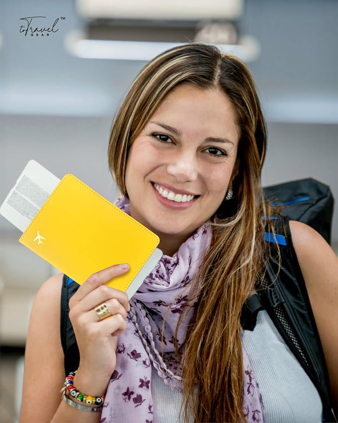 Passport Holder for Travel Essentials, RFID Blocking Passport Cover Case for - Image 6