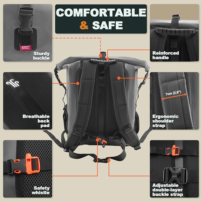 Waterproof Backpack Dry Bag 35L/55L/85L – Heavy Duty Roll-Top Hiking Backpack - Image 4