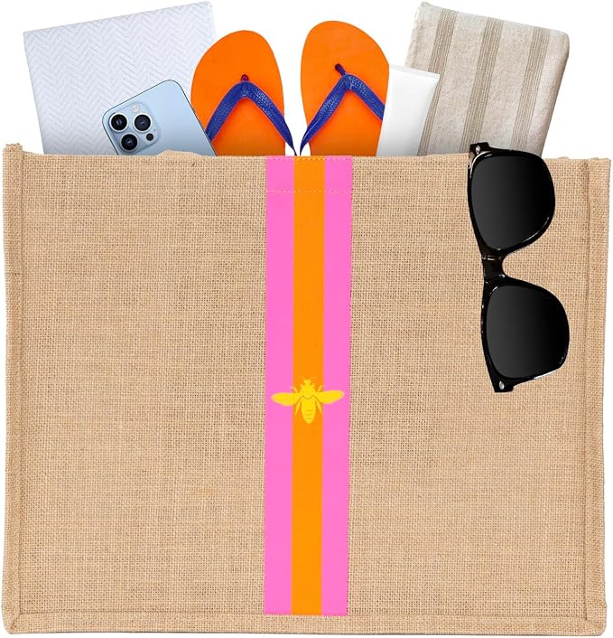 Large Beach Bag Jute Woven Tote - Image 7