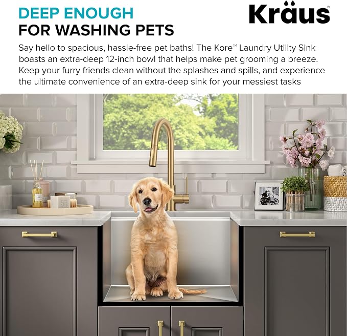 KRAUS Kore 23-Inch Undermount Workstation Single Bowl 16 Gauge Deep Laundry - Image 15