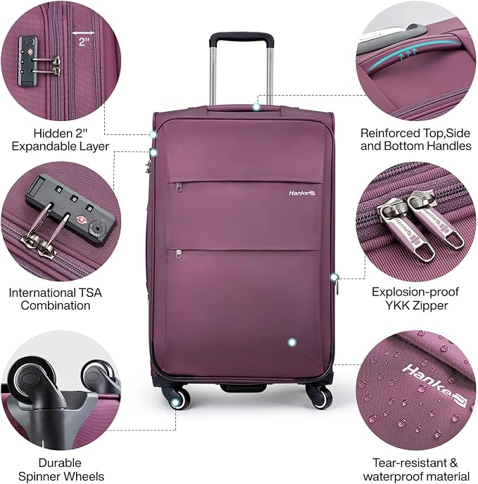 Hanke 20/24/28 Inch 3 Piece Luggage Set - Image 2