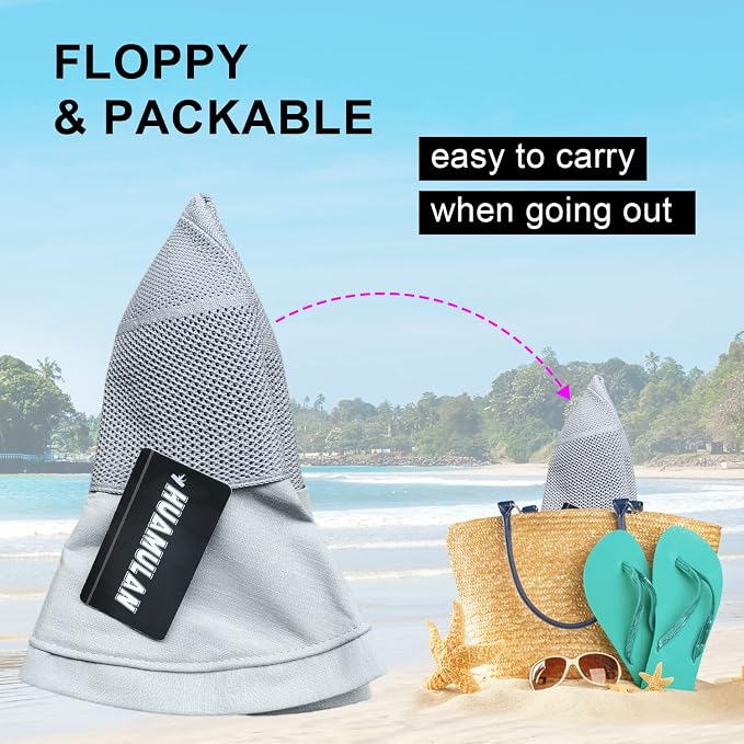 Women Wide Brim Sun Hats Metal Wired Edge Summer UV Protection Beach Fishing Hat - Image 2