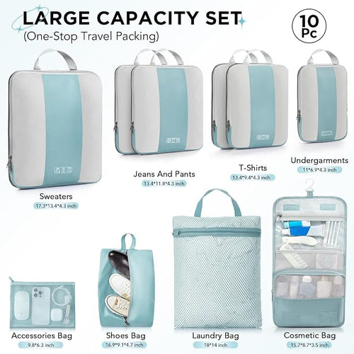 10 Set Compression Packing Cubes - Image 2