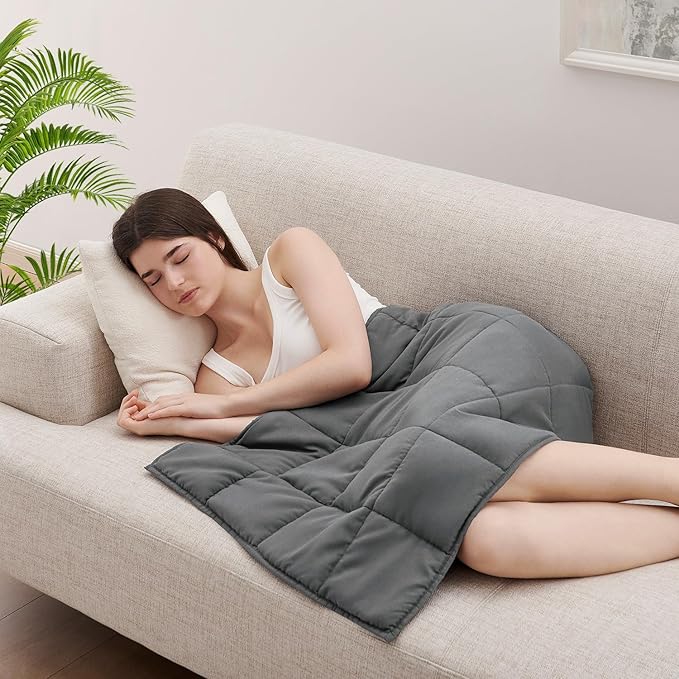 L'AGRATY Weighted Lap Blanket 7lb: Small Weighted Blankets by LAGRATY