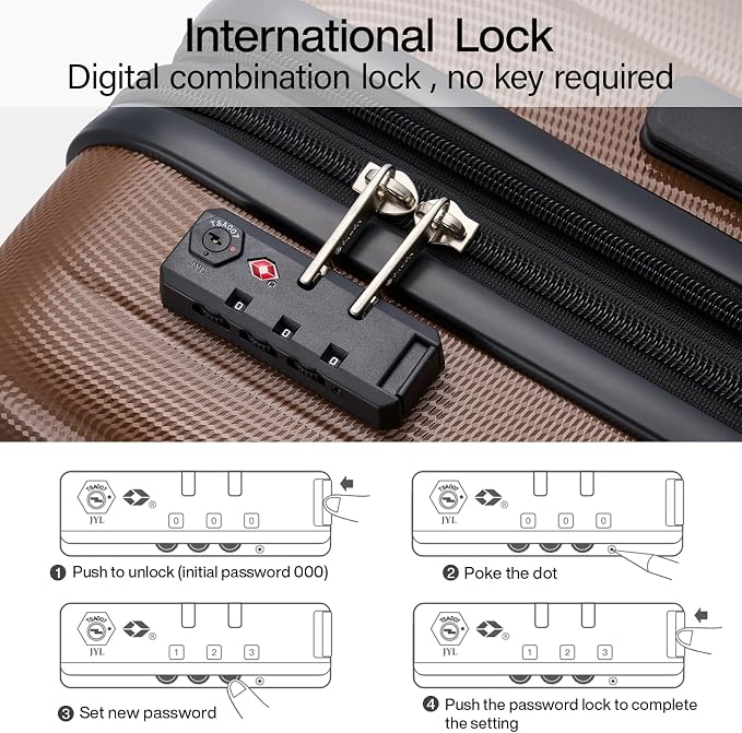 Hanke Expandable Hard Shell Luggage Sets 2 piece Carry on Luggage - Image 8