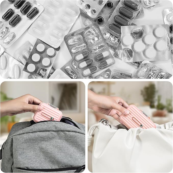 Travel Pill Organizer Box with Medicine Labels, Daily Medication Organizer - Image 6