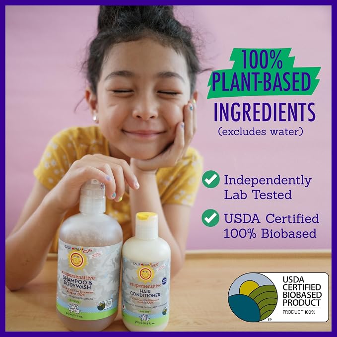 California Kids Conditioner | Super Sensitive | Unscented | 100% Plant-Based | - Image 4