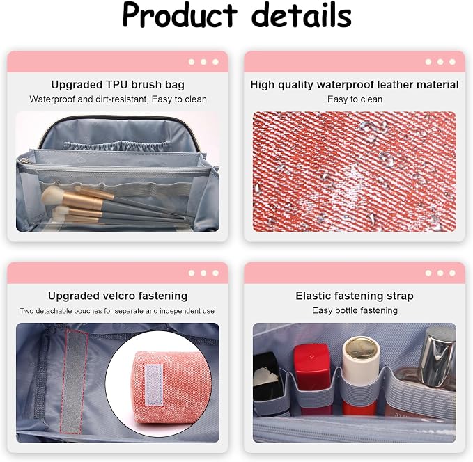 Travel Makeup Bag Cosmetic Bags - Image 4