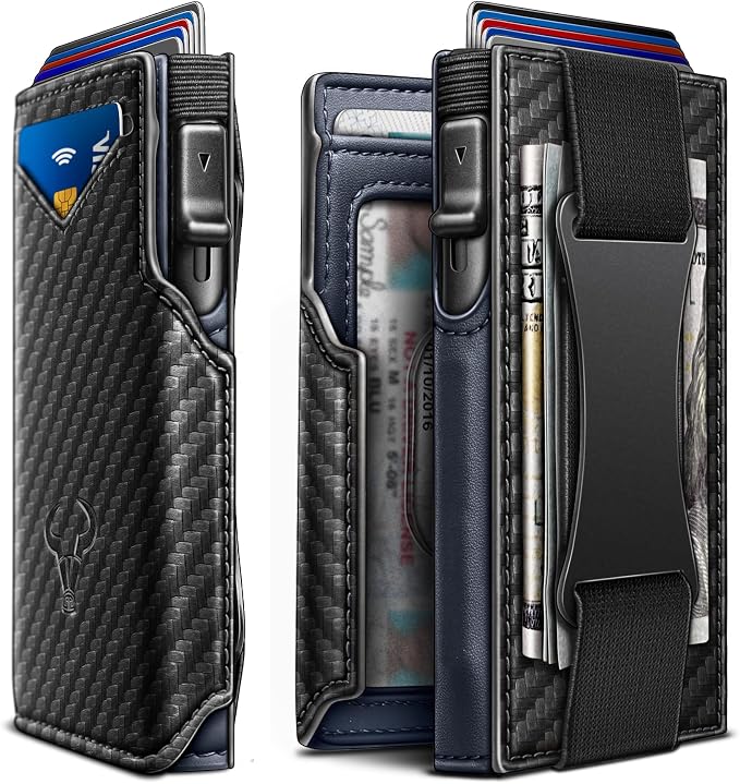 BULLIANT Men Wallet Gift Boxed, Slim Front Pocket Wallet Money Clip Card Holder by BULLIANT