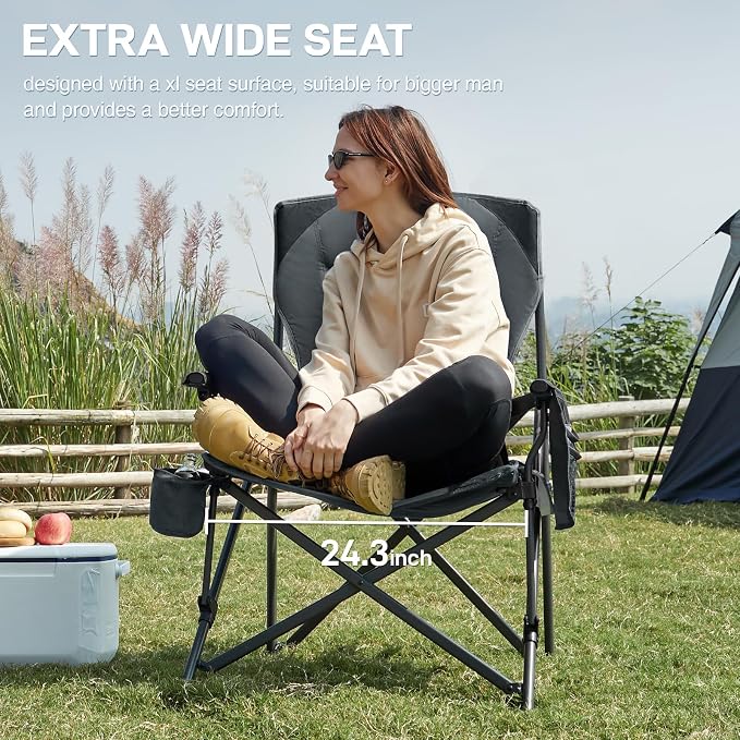 EVER ADVANCED Oversized Folding Camping Chair - Image 5