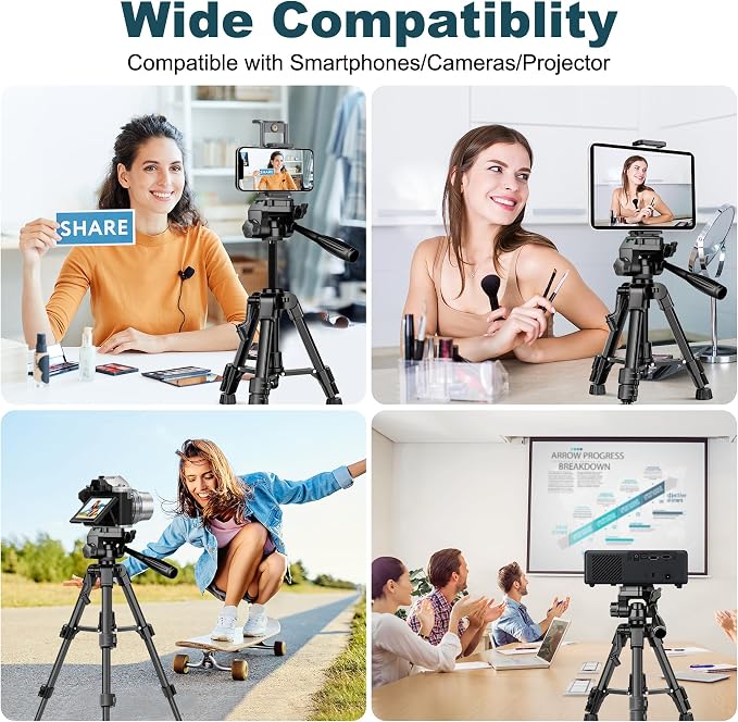 JOILCAN Mini Tripod for Camera, Portable Travel Tripod w/Phone & Tablet Holder - Image 5