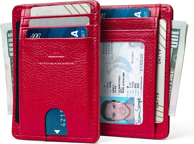 KARAKORAM Vertical Handcrafted Premium Leather Front Pocket Credit Card Holder - Image 2