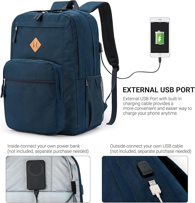 ZORFIN 36L Backpack for College, and Travel: Water Resistant Bookbag - Image 4