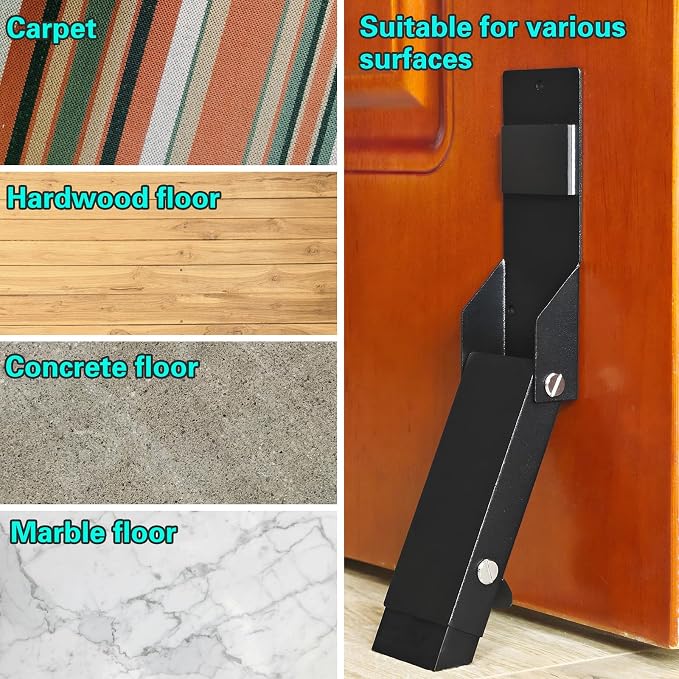 Door Stoppers No Drilling, Kick Down Door Stop, Door Stops - Image 5