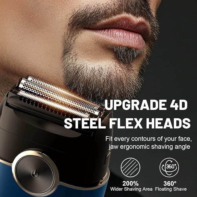 Electric Foil Shavers for Men: Upgraded Mini Electric Razor for Beard - Image 2