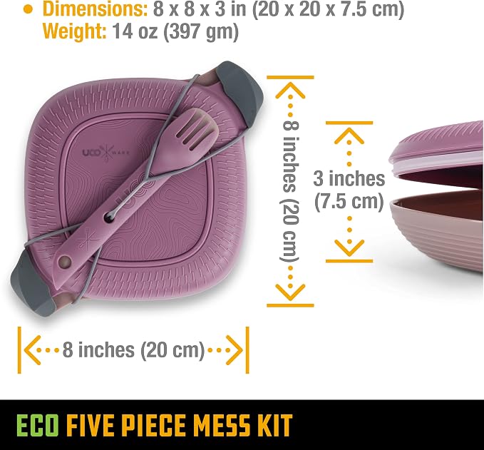 UCO Recycled ECO 5-Piece Camping Mess Kit - Image 7