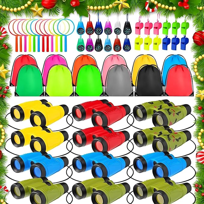 12 Set Binocular Compass Magnifying Glass Set Christmas Birthday Gift Small by Foilswirl