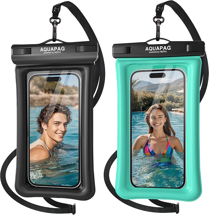 NEPHI IP68 Waterproof Phone Pouch 2 Pack-Up to 7.0"，Adjustable Neck Lanyard by IPX68WaterproofPhonePouch