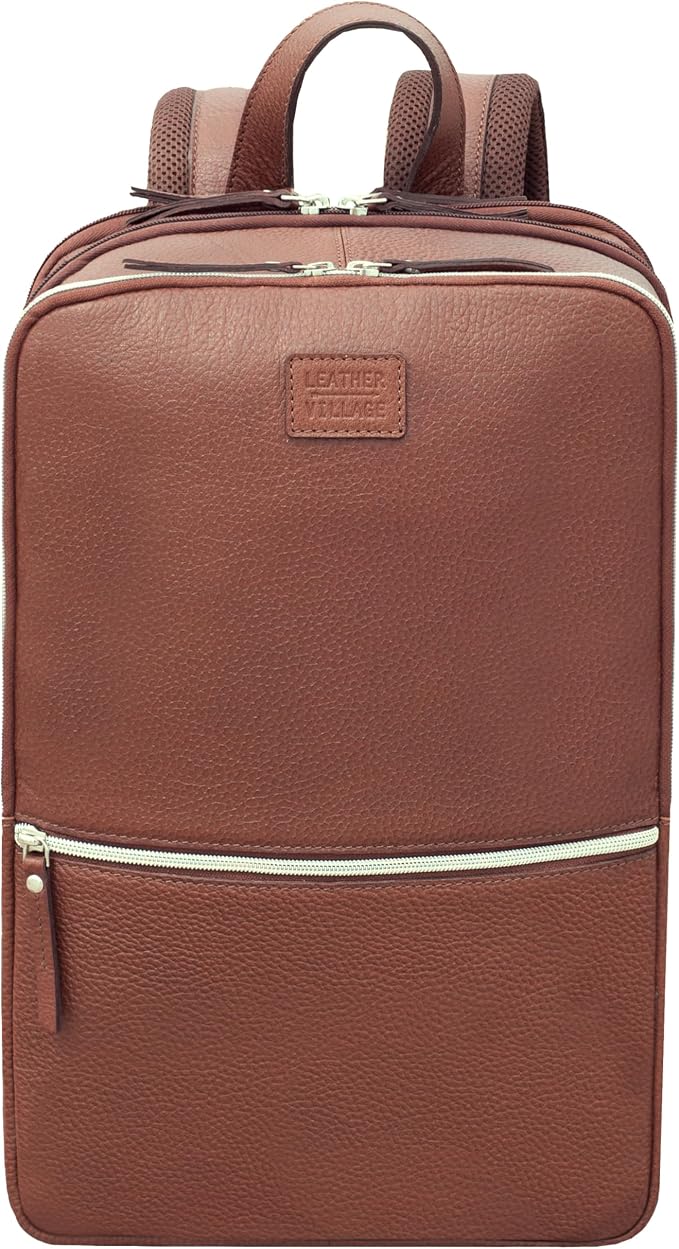 LEATHER VILLAGE Leather Laptop Backpack - Image 2