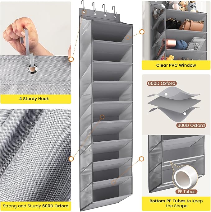 Over the Door Shoe Organizer for Closet, Shoes Rack - Image 3