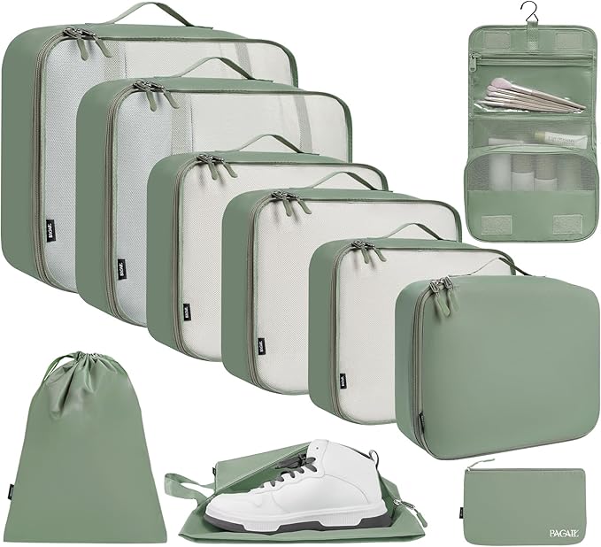 BAGAIL 6 Set/8 Set/10 Set Packing Cubes Various Sizes Packing Organizer by BAGAIL