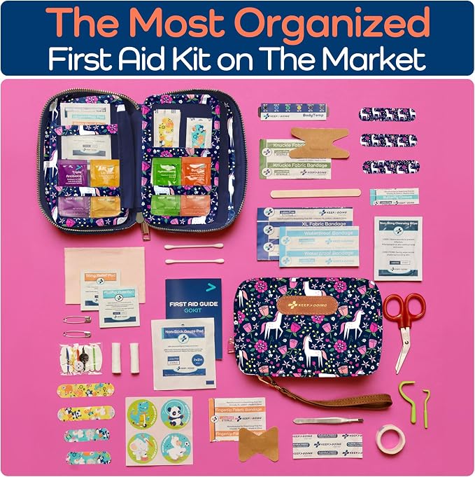 KeepGoing Travel First Aid Kit for Kids – 130 Pc. for Car, Diaper Bag & Backpack - Image 3