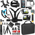 Accessories Kit for Go Pro 13 12 11 10 9 Black, 60M Waterproof Case Chest Mount by Unknown