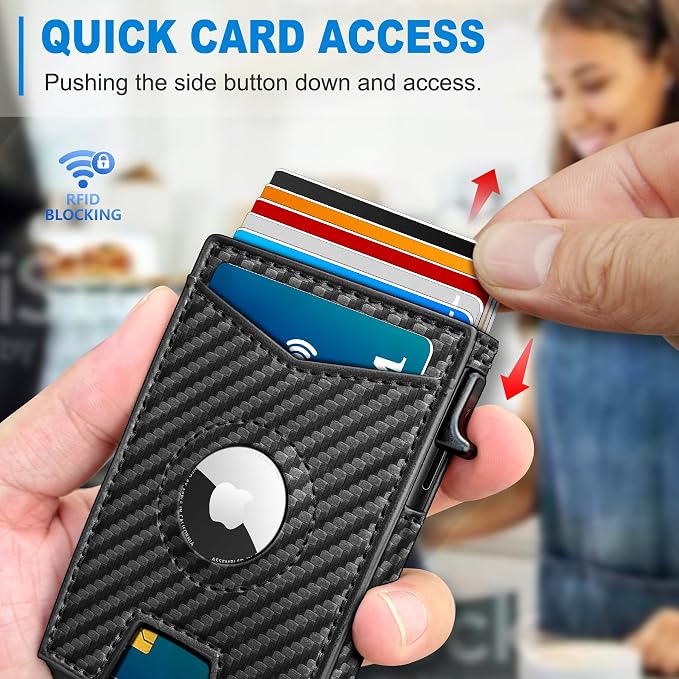 Airtag Wallet for Men, with Money Clip Gift Boxed, Slim Front Pocket Wallet - Image 5