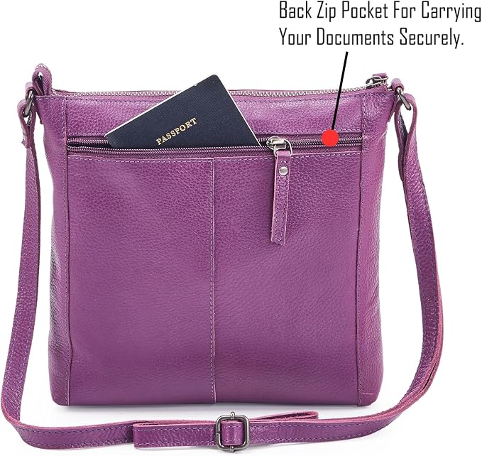 Small Soft Genuine Leather Crossbody Purse Women’s Sling Crossover Shoulder - Image 4
