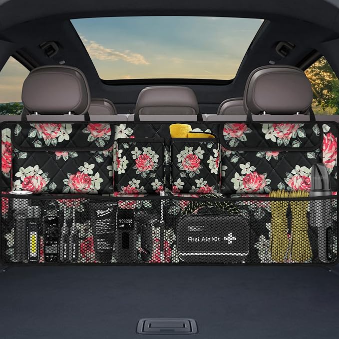 Car Trunk Organizer, Large Capacity Backseat Trunk Organizer, Collapsible Car - Image 7