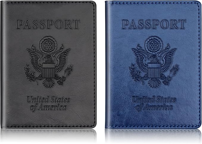 Herain Black & Dark Blue Passport Holder - Image 8