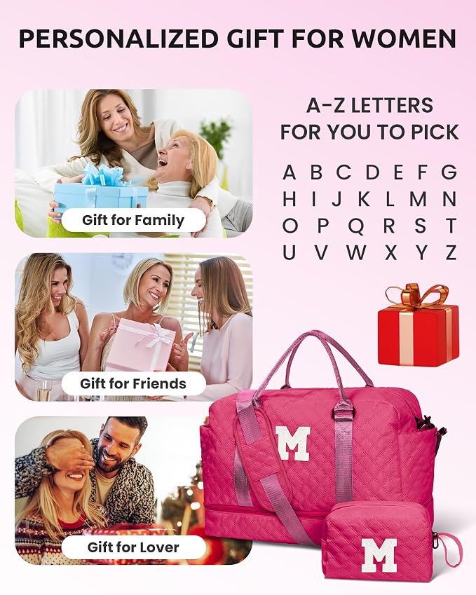 Womens Gifts for Birthday-Initial Travel Bag - Image 2
